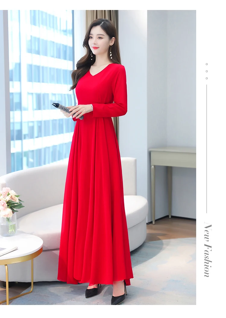 Autumn Winter Vintage Chiffon Boho Midi Dress 2020 4XL Plus Size Sexy Casual Maxi Dresses Women Party Long Sleeve Black Vestidos