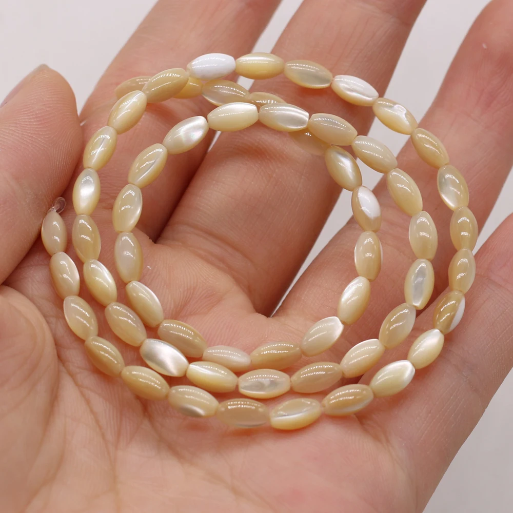 

Natural Shell Yellow Beads Measle Shape for DIY Jewelry Making Necklace Earrings Accessories High Quality Gift