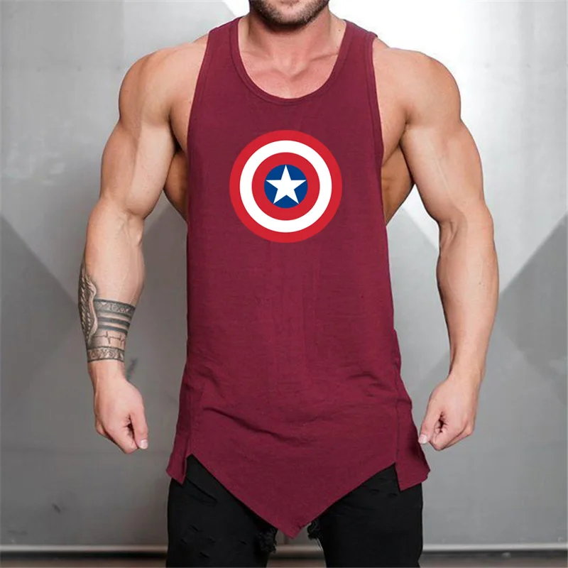 Брендовая майка для мужчин, Спортзалы, Бодибилдинг Singlet без рукавов, мужские майки, рубашка для фитнеса, одежда из хлопка, дышащая майка для мускулистых мужчин