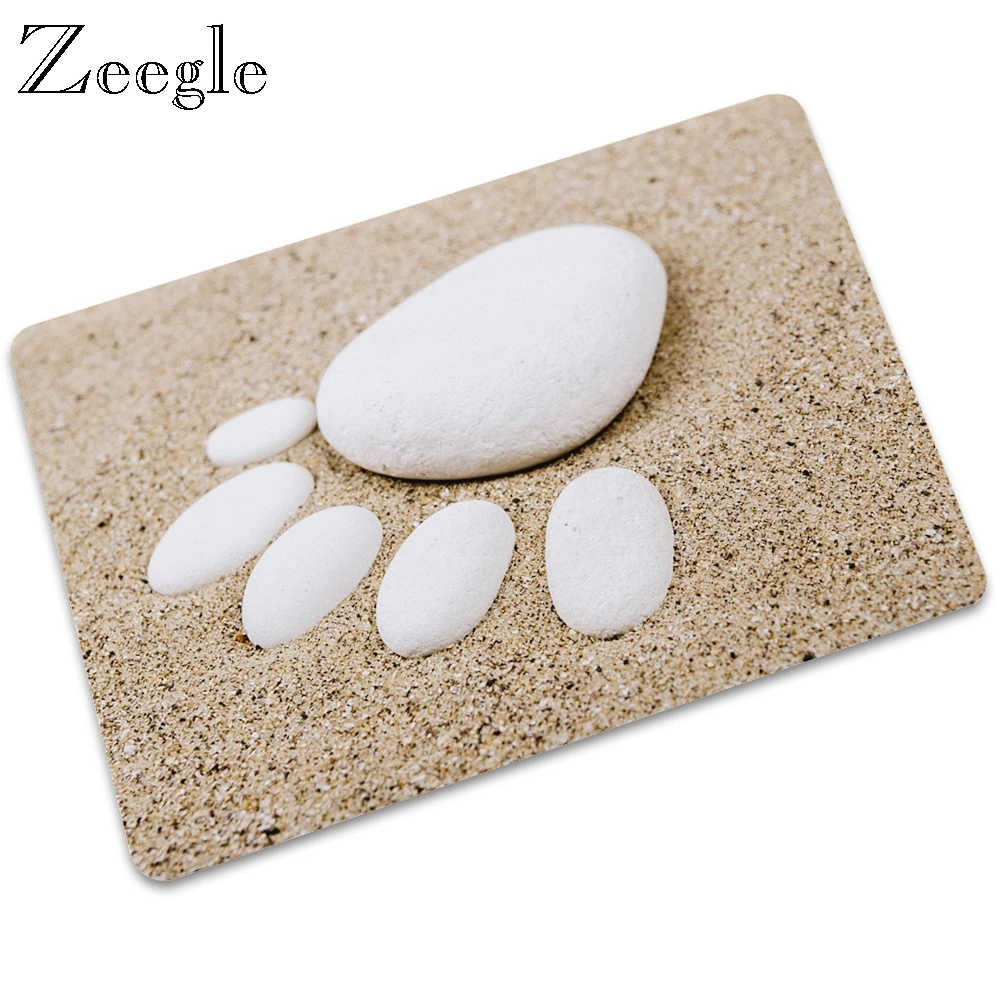 Zeegle напольный коврик с принтом камня, резиновый водонепроницаемый коврик для ванной комнаты, Противоскользящий коврик для ног, коврик для душа, напольный коврик для ног