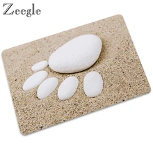Zeegle напольный коврик с принтом камня, резиновый водонепроницаемый коврик для ванной комнаты, Противоскользящий коврик для ног, коврик для душа, напольный коврик для ног