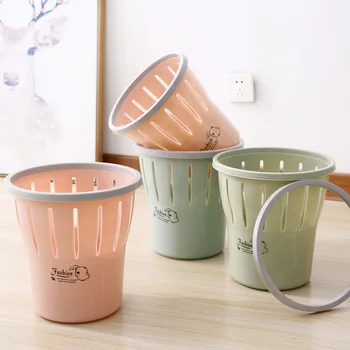 

Pressure Circle Compartmental Garbage Can Household Kitchen Toilet Living Room Bedroom Large Size Basket and Trash Can