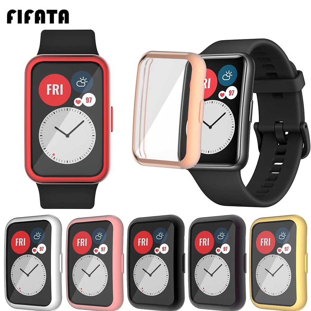 Shell Cover-Accessories Screen-Protector Huawei Watch Smart-Band Soft-Silicone TPU FIFATA