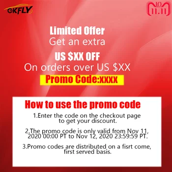 

GKFLY Global Shopping Festival Promo Code For Best Saving On 11th-12th Nov.2020