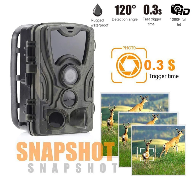 NEW 801A Hunting Trail Camera Wildlife Camera With Night Vision Motion Activated Outdoor Trail Camera Trigger Wildlife Scouting