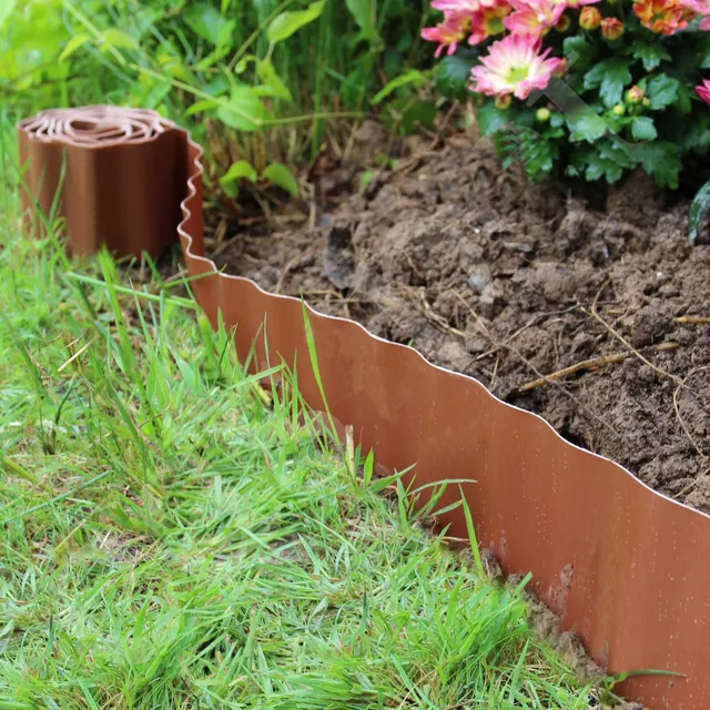 Műanyag Gyep Szegély Széle Kerti Fű Kerítés Fali Autópálya Tekercs Út Hajtás - Image 6