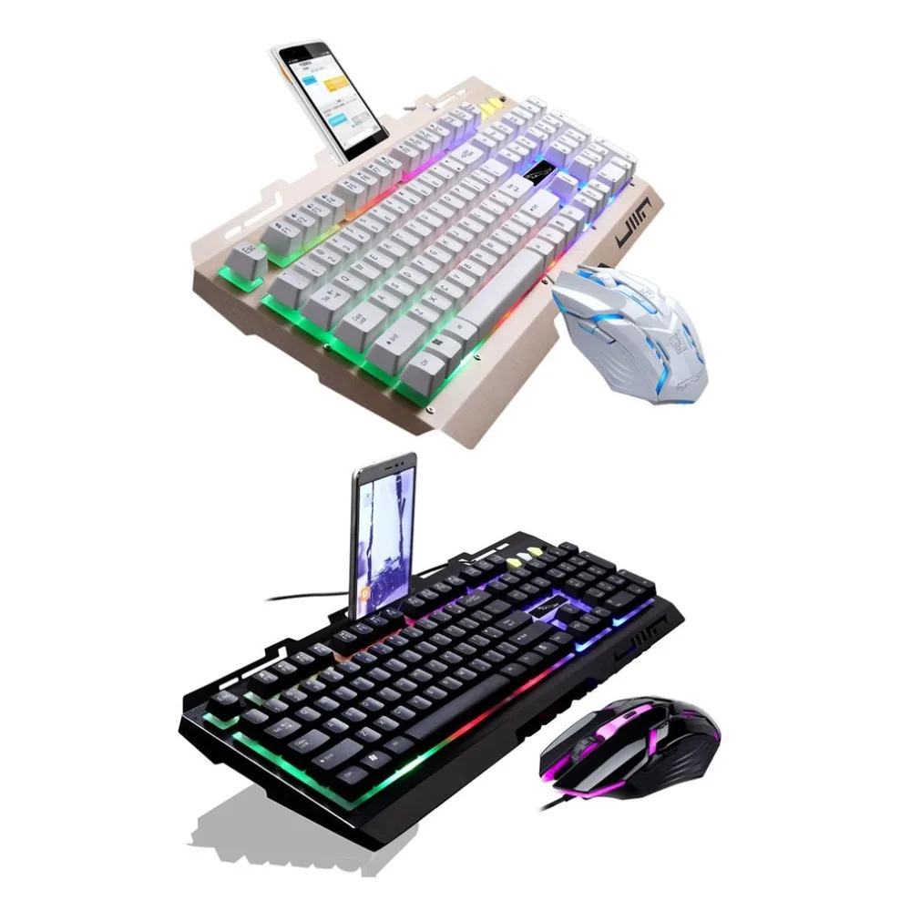 G700 игровая светящаяся проводная USB мышь и клавиатура костюм с радужной подсветкой светодиодный подсветка механическая клавиатура игровая мышь