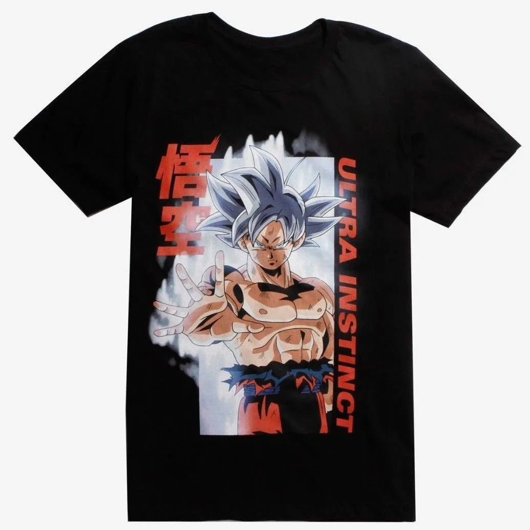 Dragonball Super Goku Ultra Instinct Black New With Tags Brand Clothihng Top Quality Fashion Mens T Shirt 100% Cotton 010783 | Мужская