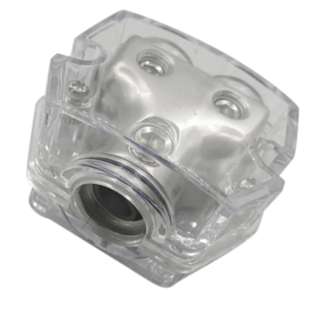 Power Distribution Block, 0 Gauge in 4 Gauge Out 2 Way Outputs Splitter for Car Audio Amps