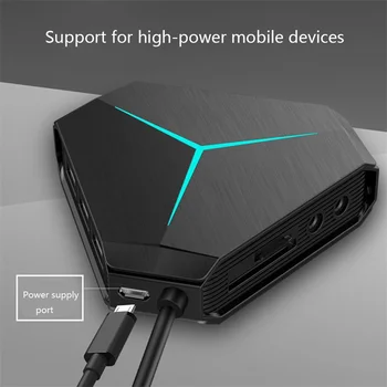 

6 Port USB Hub Splitter with TF SD Card Reader Mic 3.5mm Headset Adapter AUX Light Desktop Laptop 6 USB 2.0 Hub