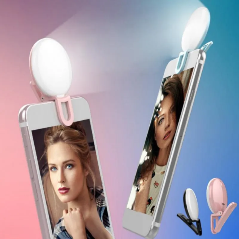 

Cell Phone Selfie Clip Ring Light Clip-on Flash Le Memory card