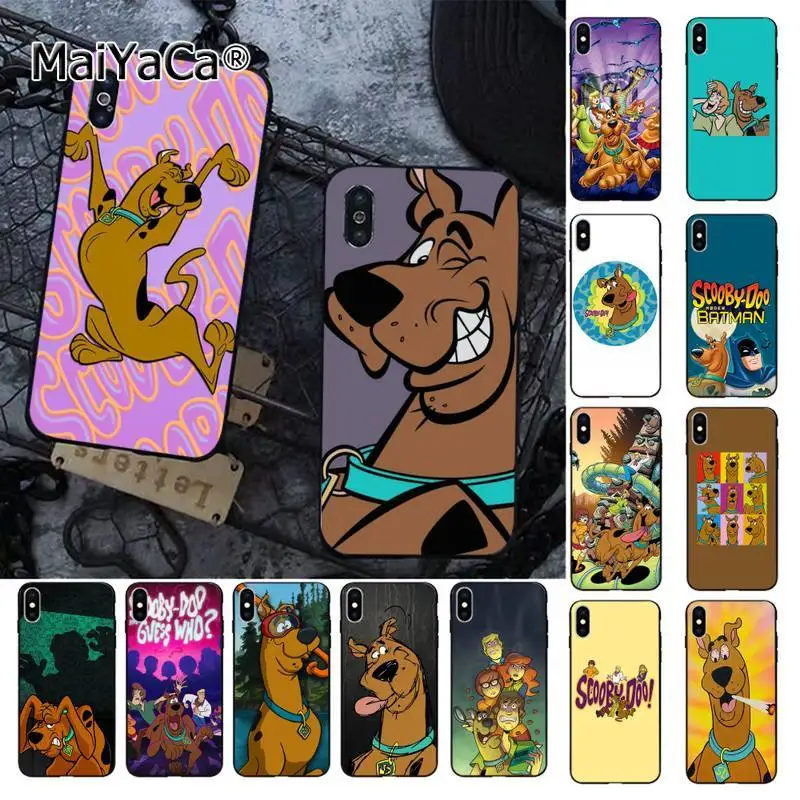 Чехол для телефона MaiYaCa Scooby Doo из ТПУ черного цвета корпус iPhone 11 pro XS MAX 8 7 6 6S Plus X 5S SE