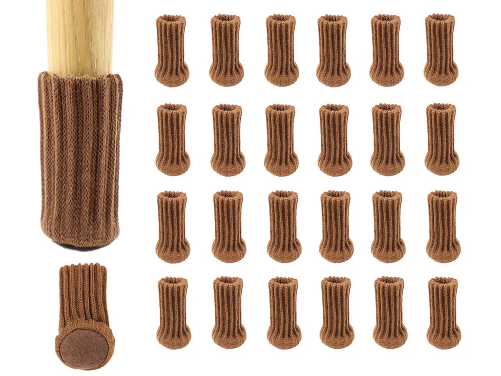 4pcs/Set Anti Slip Furniture Legs Mat For Chair Socks Bumper Damper Table Feet Rug Caps Felt Pads Knitting Protector