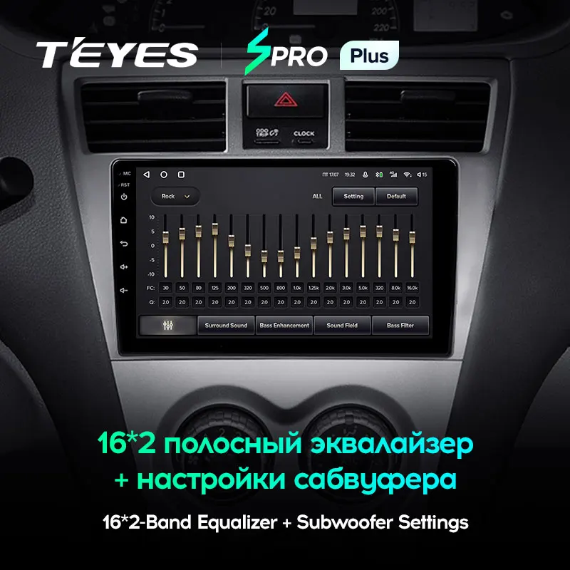 TEYES SPRO Plus Штатная магнитола For Тойота Виос Toyota Vios 2 2007 2013 Android 10 до 8 ЯДЕР 4 + 64ГБ 32EQ DSP