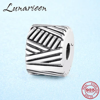 

Fashion 925 Sterling Silver round clips Beads Fit Original Pandora Charm Bracelet Jewelry making