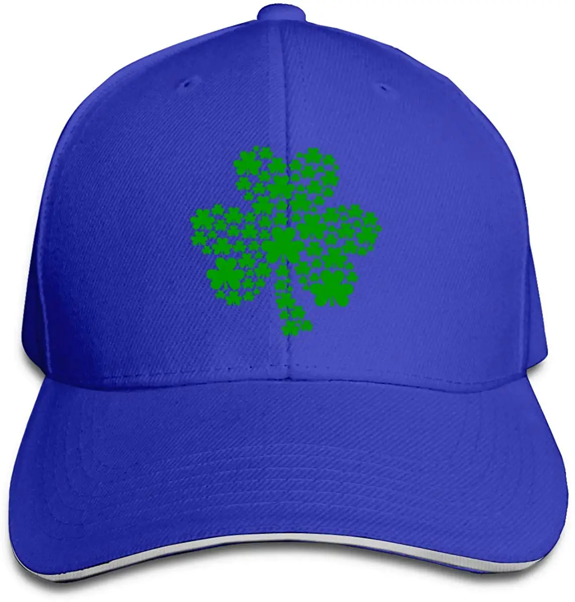 Shamrock Clover Unisex Baseball Cap Structured Classic Velcro Adjustable Peaked Sandwich Trucker Hat
