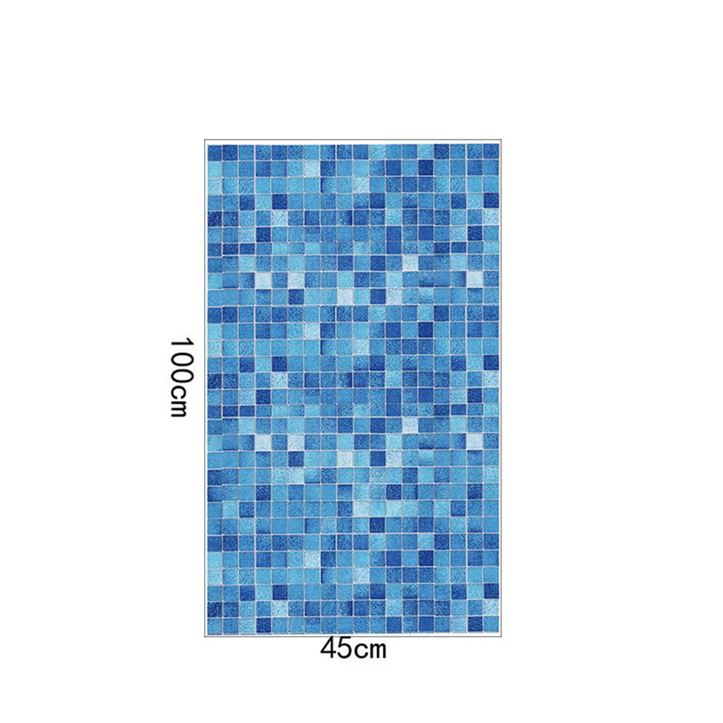 Кухня маслостойкой синяя квадратная мозаика настенная бумага само-клейкие плитки домашний декор квадратная мозаика Плитки обои Ванная комната Стикеры