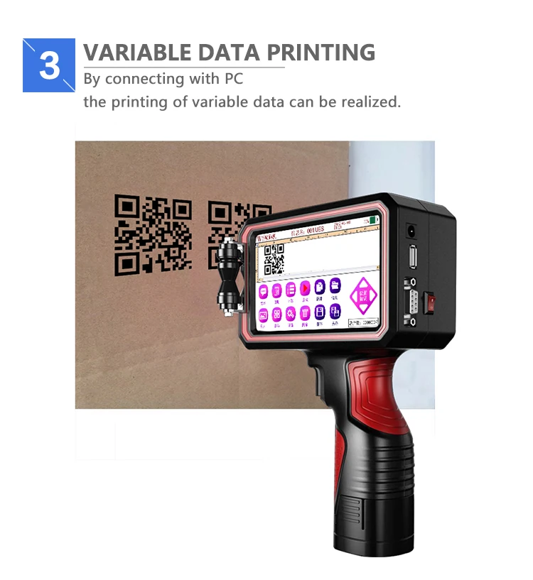 Portable Expiry Date Batch Code Handheld screen Inkjet Printer/Code Printing Machine