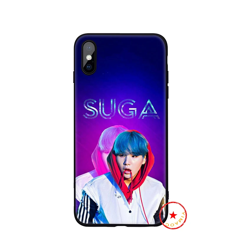 Suga K Pop Min Yoongi K Pop Мягкий силиконовый чехол для телефона iPhone 11 Pro Xs Max X или 10 8 7 6S Plus 5 5S SE Xr 6 Plus 7Plus 8 - Цвет: 7
