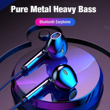 

LYMOC Metal Earphones Bluetooth Audio Headsets In Ear 14.2mm Dynamic Wireless Phone Gaming Music Video Stereo HD Mic no Delay