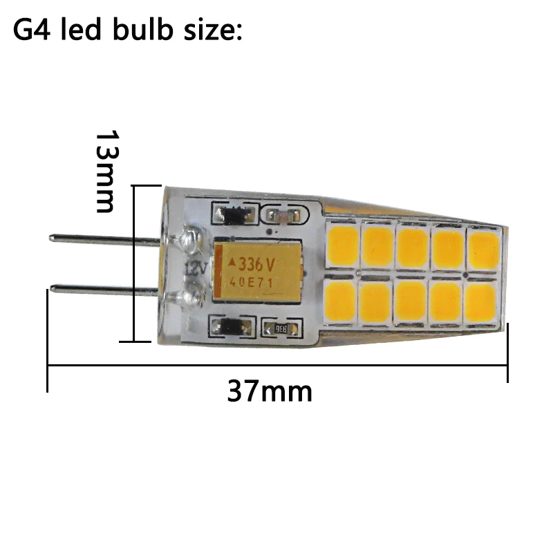 Lampadine G4 Led 220v 110v 12v 24v Bulb 3w Spotlights Silicone