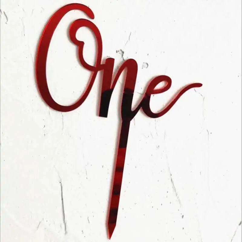 Лидер продаж золотой розовый акриловый топ для торта один детского душа вечерние