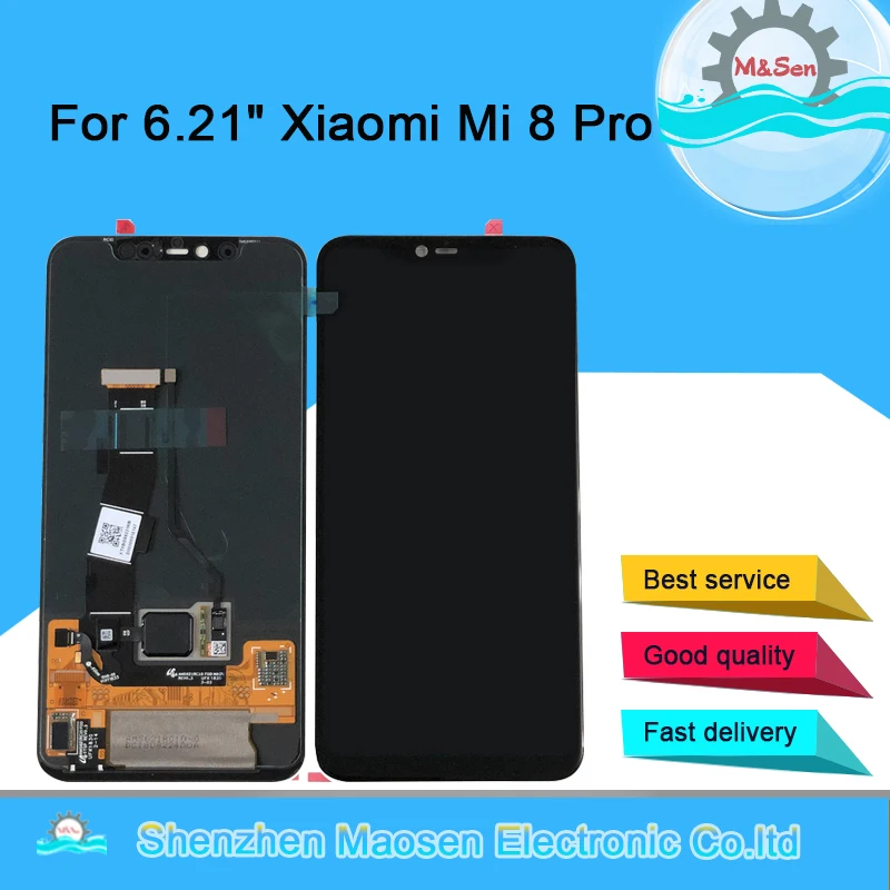 M& Sen для 6,2" Xiao mi 8 Pro mi 8 Pro Встроенный экран с отпечатком пальца Amoled ЖК-дисплей+ сенсорная панель Digiziter