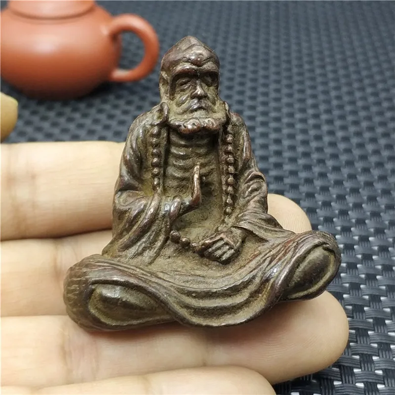 Китайская бронза буддизм латунная статуя Будды Arhat Damo Bodhidharma Dharma украшение для