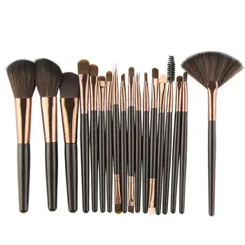

18 Pcs Makeup Tools Set Brushes eyebrushset lipbrushe Blending Eyeliner Eyelash Eyebrow Brushes For Makeup Green stem rose gold