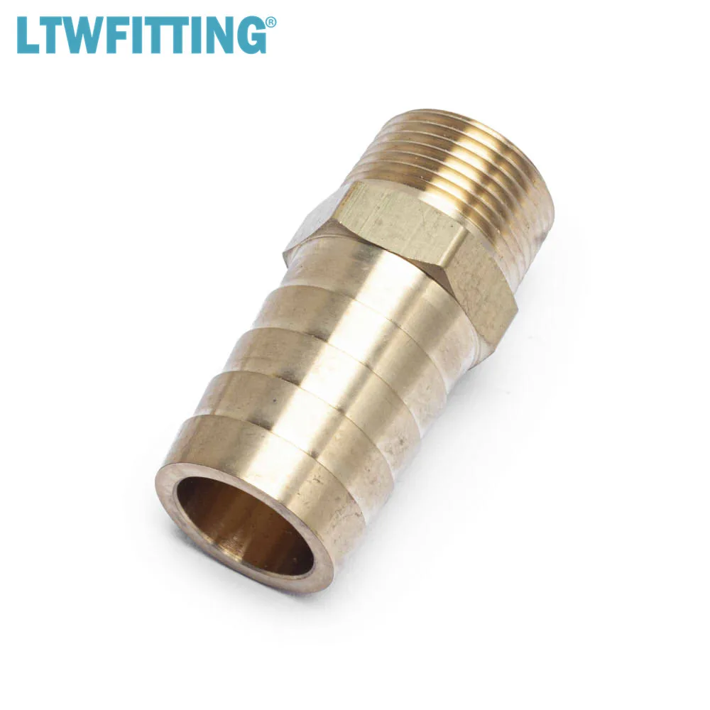 Латунный штуцер LTWFITTING без свинца с зазубринами штуцер/соединитель 1 дюйм для