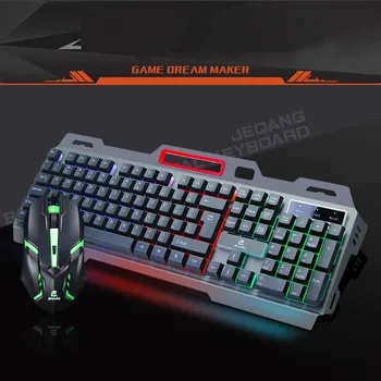 

2020 Wired Gaming Mechanical Keyboard Mouse Set Luminous Anti-ghosting US LED Backlit LED For Gamer Laptop Computer New