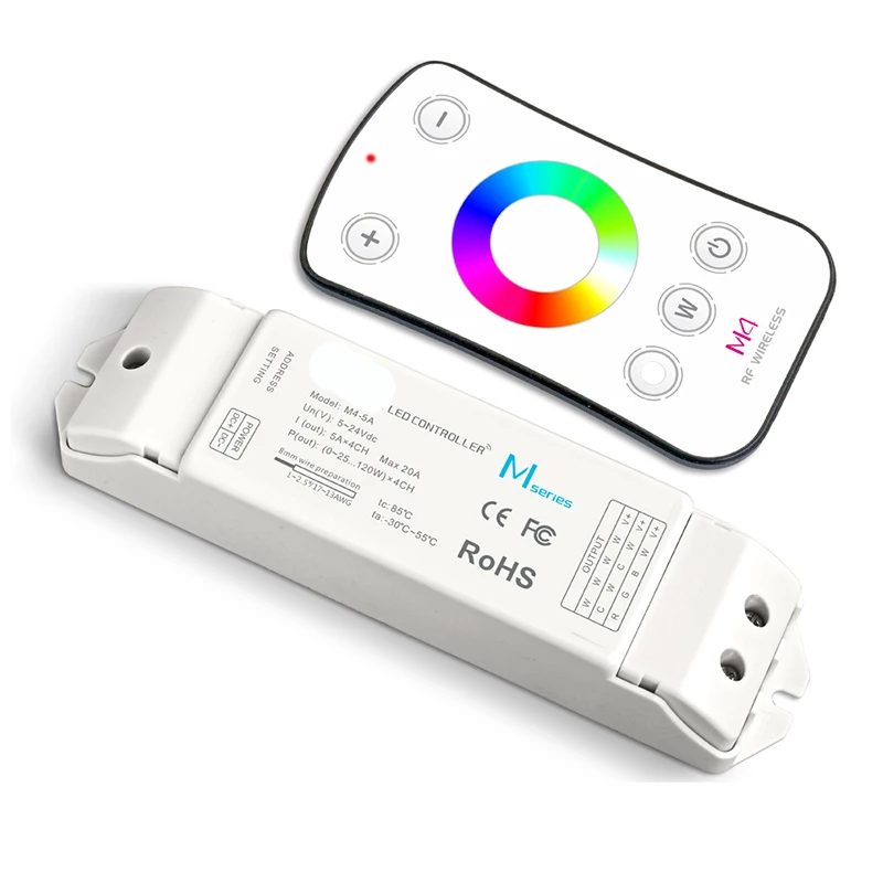 Новый контроллер светодиодной ленты RGB постоянный ток 12 В 24 вход 5 А 4 канала 480 Вт