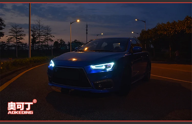 Фара для автомобиля Mitsubishi Lancer 2008- Lancer EX головной светильник s противотуманный светильник s дневной ходовой светильник DRL H7 светодиодный Биксеноновая лампа для автомобиля