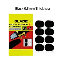 

0.3/0.5/0.8mm SLADE 8Pcs Alto Sax Mouthpiece Cushions Patches Pads Thickness Black/White Silicone Sax Mouthpiece Cushions