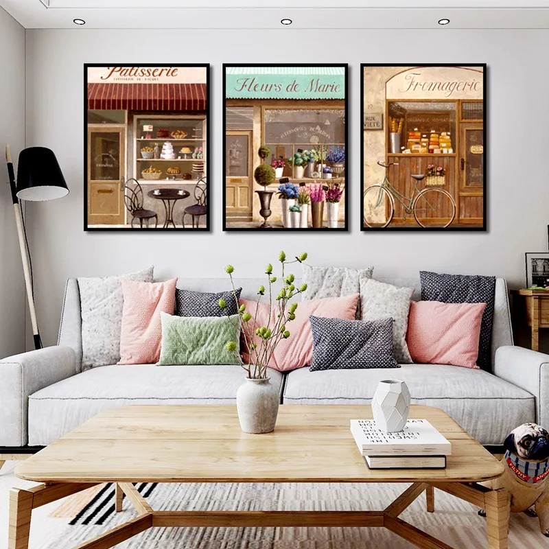 Холст живопись картина французская жизнь плакат французский классический ретро