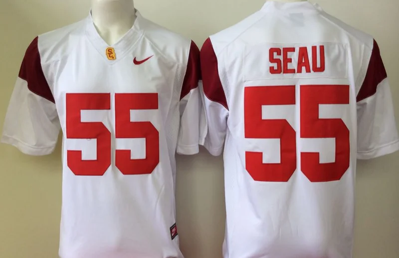 Новое поступление, высокое качество, USC Trojans Junior Seau Реджи Буш Трой Polamalu для мужчин Джерси - Цвет: Красный