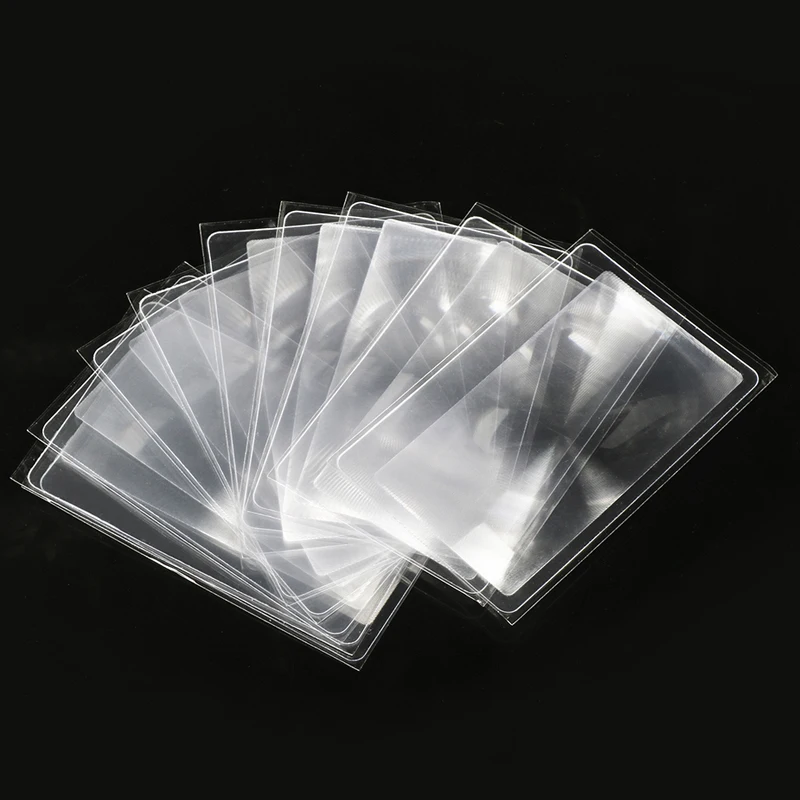 Magnifiers Credit Card Shape 3X Transparent Magnification Magnifying Fresnel LENS Made of Plastics 10pcs magnifying glass