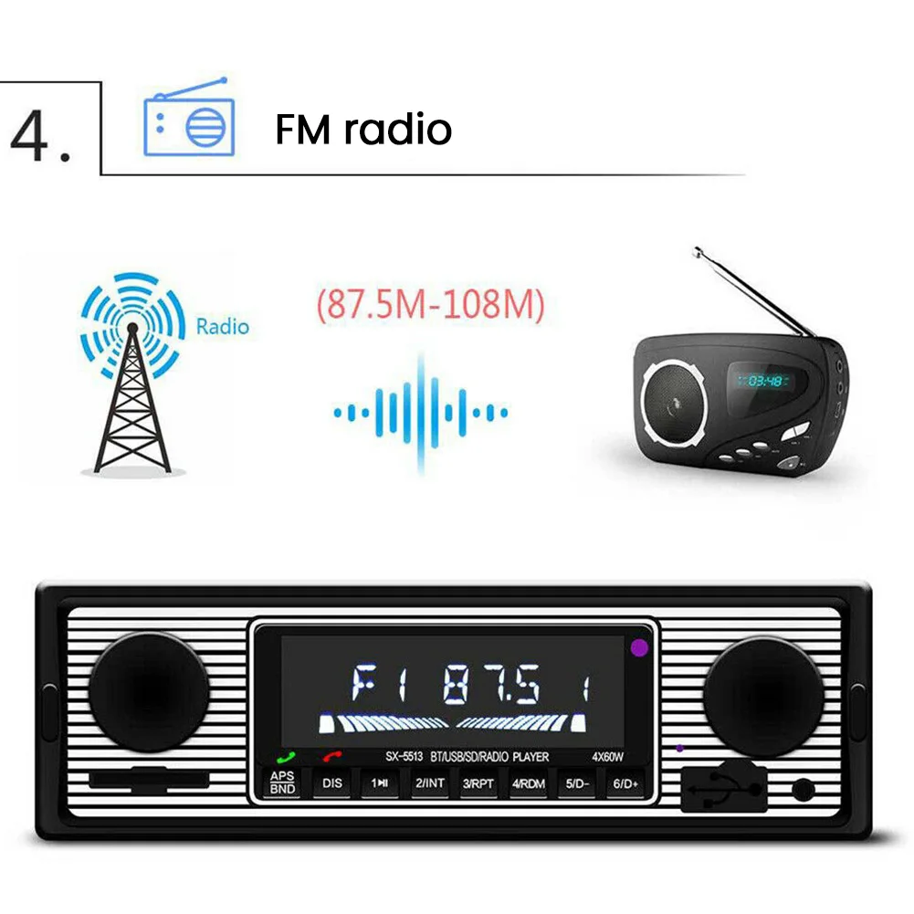 Аксессуары электроника MP3 автомобильный Радио Стерео умный игрок bluetooth Поддержка карты FM легко работать Авто Ретро электронный