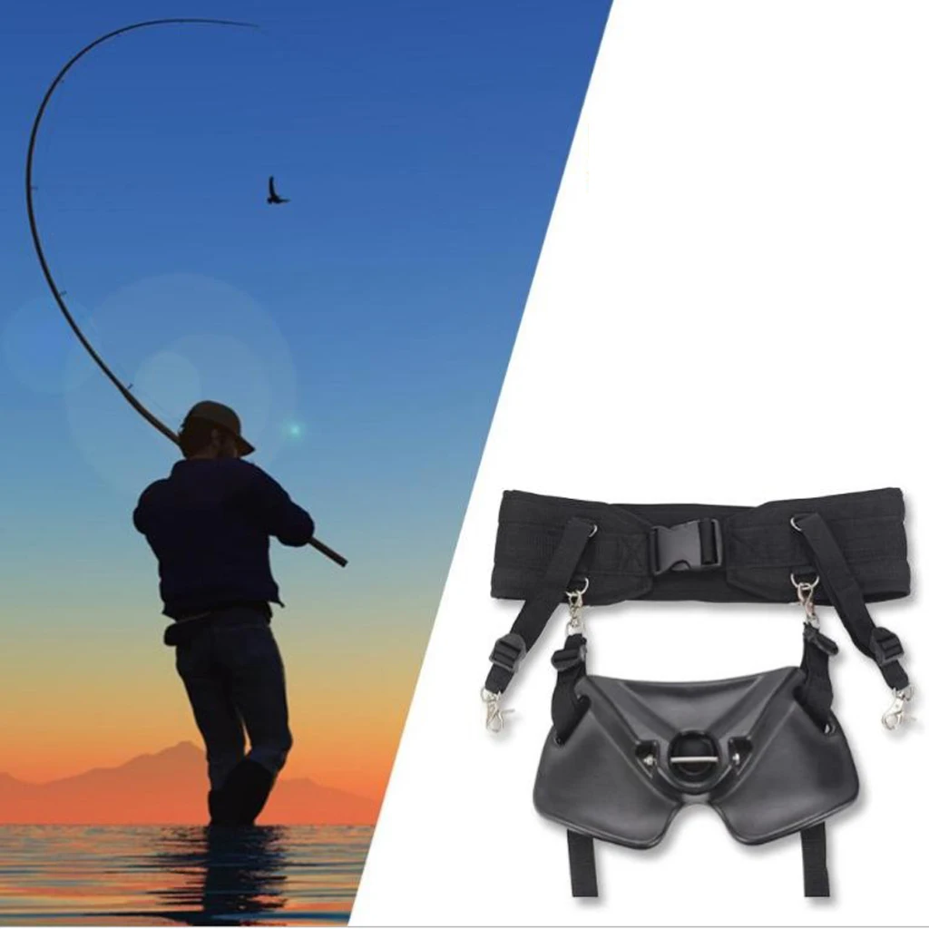 BigGameFishingFightingBeltAdjustableHarnessGimbalJiggingStand