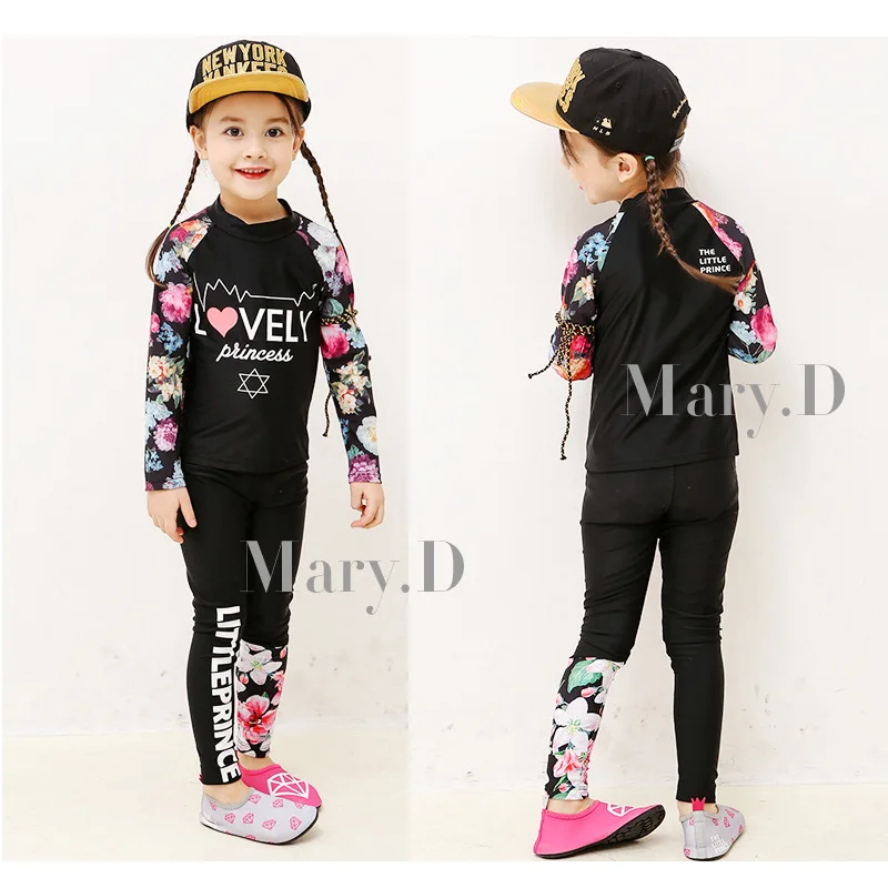 

2017 Korean-style New Style KID'S Swimwear Fashion Sweet Cute GIRL'S Swimsuit Split Type Long Sleeve Sun-resistant Baby Swimwear