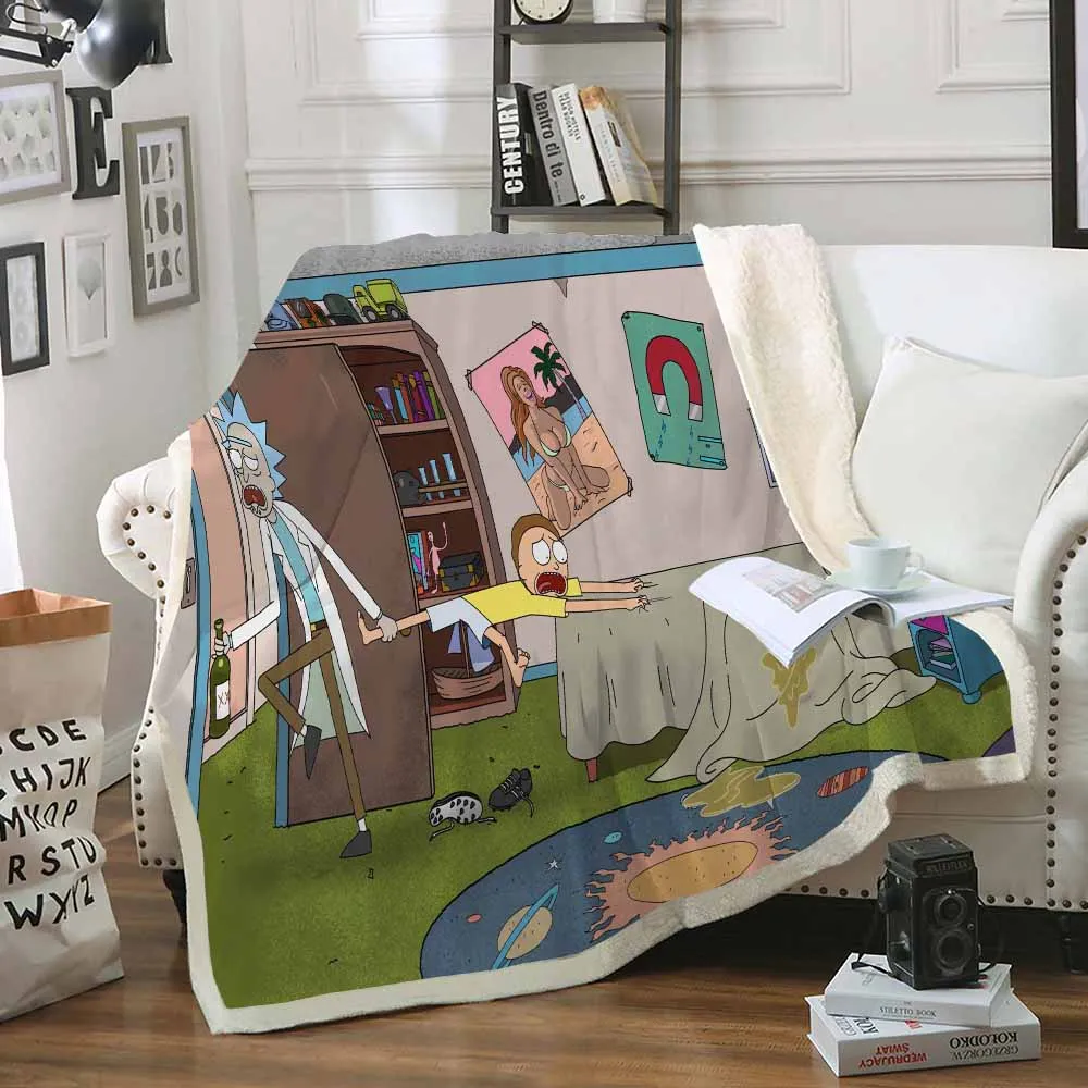 

Funny Blanket 3D Cartoon Anmia Warm Sofa Throw Blanket Blanket for Kids Bedroom Car Travel Nap Blanket Adult Children Bed Linens