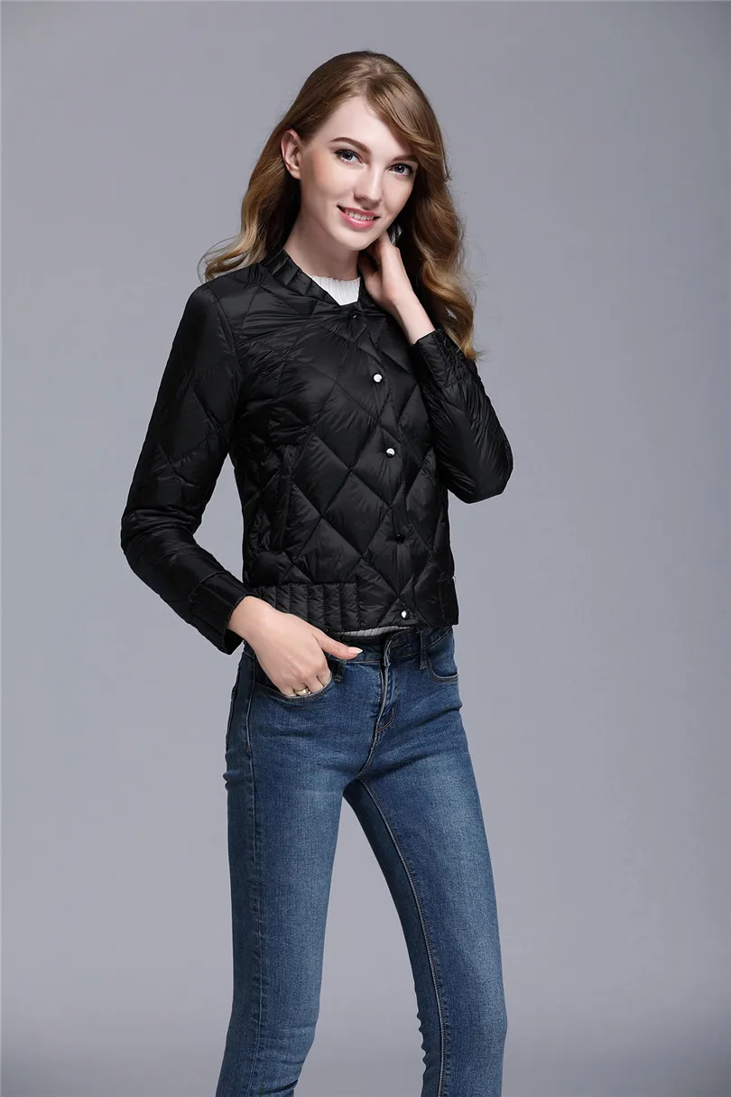 Plus Size 3XL Winter Ultra Light White Duck Down Jacket Women Warm Short Down Coats Female Slim Outerwear