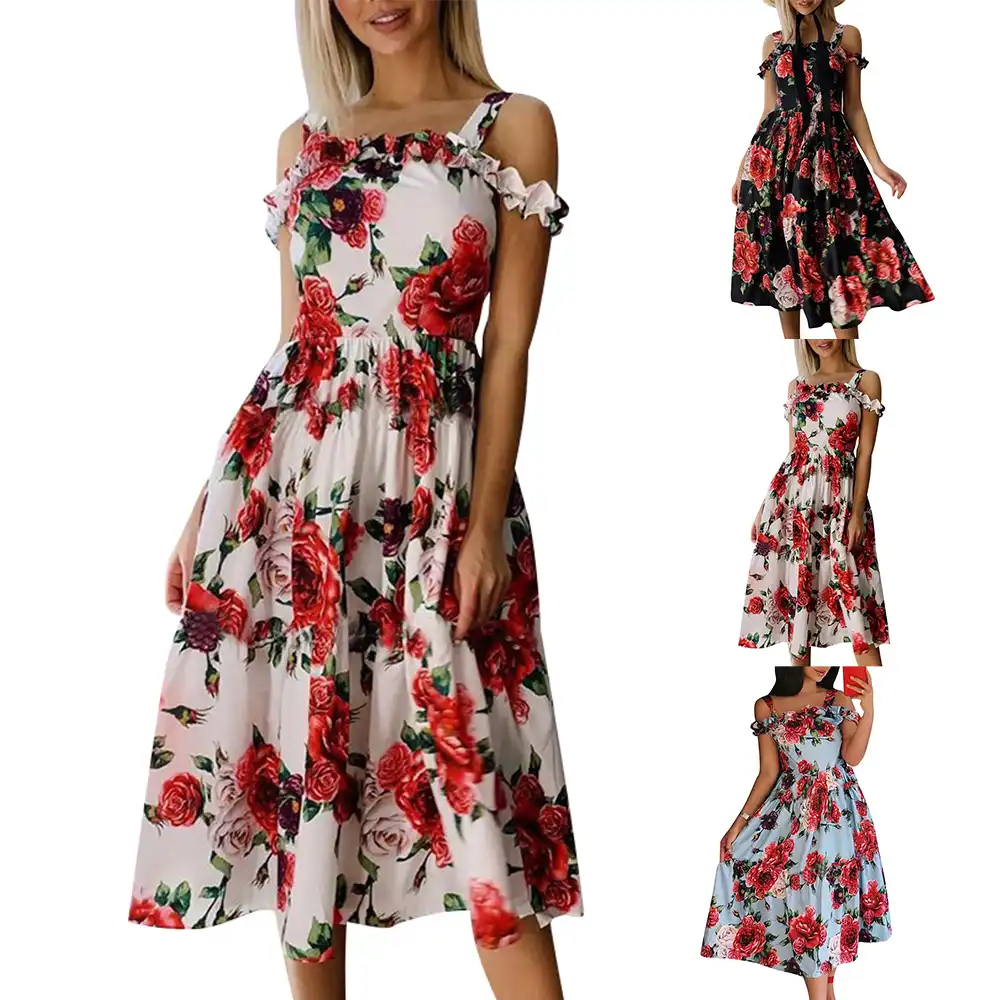 off the shoulder midi dress casual