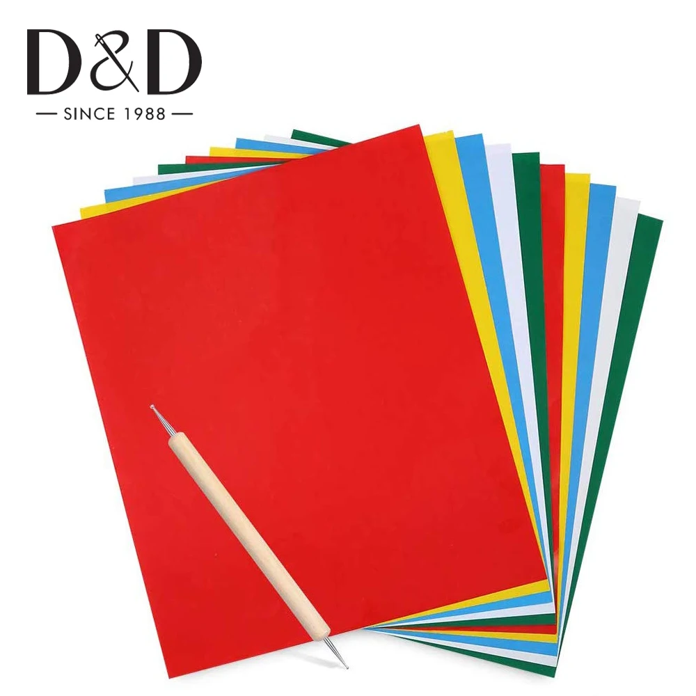 

10pcs Embroidery Transfer Paper with 1pc Iron Pen Kit for Handmade Craft-Carbon Water-Soluble Tracing Paper DIY Sewing Tools
