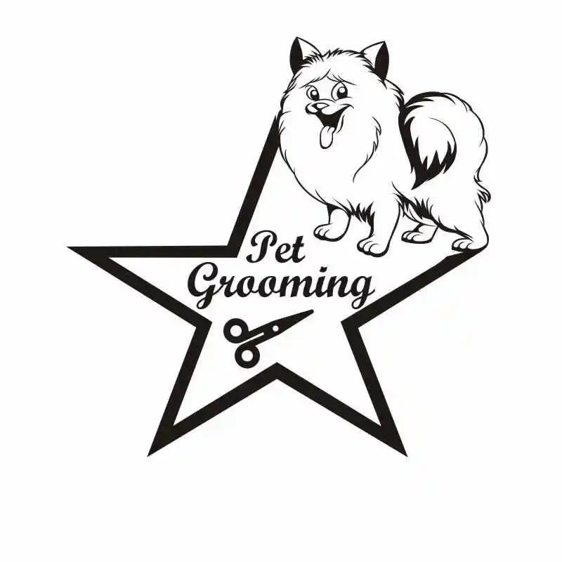 DCTAL Dog Grooming Salon Pet Shop Sticker Decal Posters Vinyl Wall Art Decals Parede Decor Mural Pet Shop Sticker