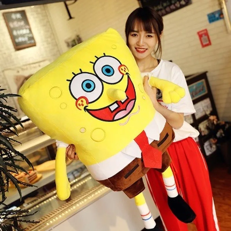 

20-90cm New baby soft plush animal Sponge Bob plush toy baby pillow animal cartoon doll cotton cushion Christmas children's gift