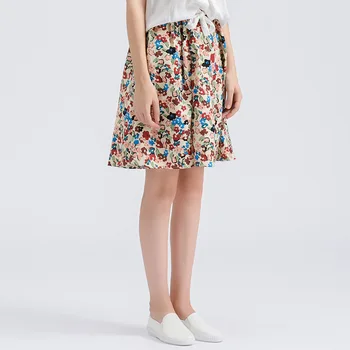 

Woman Outfit High Waist SkirtSummer Printing Floral Mini Skirt Harajuku Kawaii