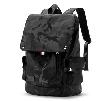 

New Vintage Men Backpack for 15.6 Inches Laptop Back Pack Large Capacity Stundet Backpacks Pleated Casual Style Bag Water Repell