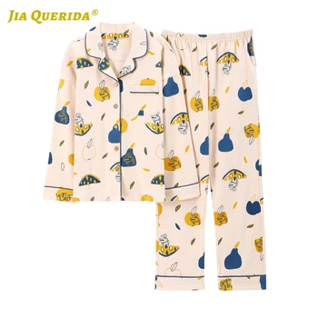

New Front Pocket Turn Down Collar Homesuit Homeclothes Sleepwear Fashion Style Casual Style Spring Autumn Pajamas Set Pj Set