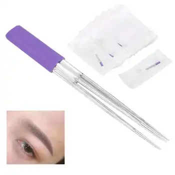 

3 x 3RL 30pcs Manual Tattoo Needle Makeup Microblading Eyebrow Tattoo Needle Accessory Semi-permanent Makeup Tools Tattoo Supply